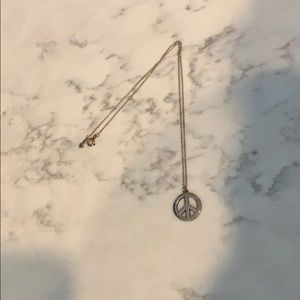 Tiffany & Co Peace Sign Necklace